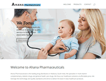 Tablet Screenshot of ahanapharma.com